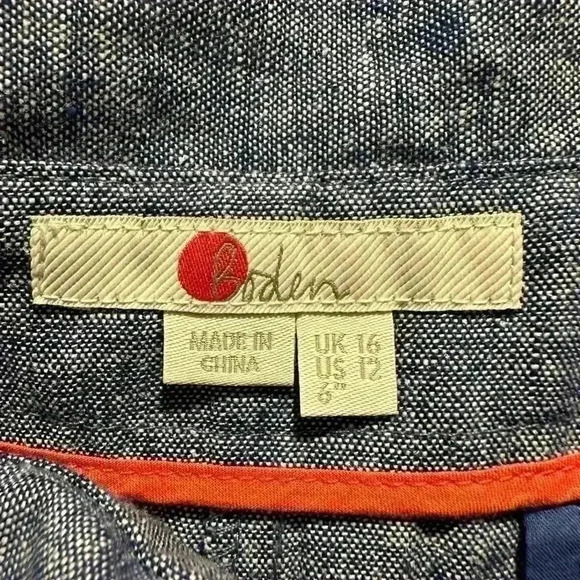 Boden High Waist Shorts in Chambray Blue - Picture 5 of 8